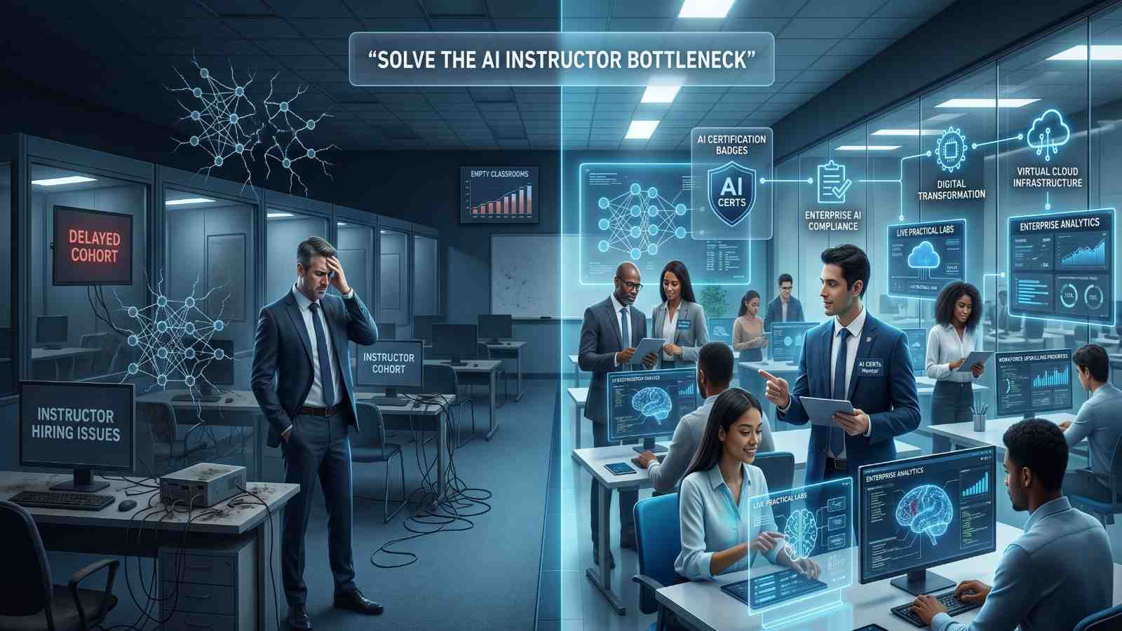 The Instructor Bottleneck: Why You Can’t Scale AI Cohorts Without Pre-Trained Faculty 