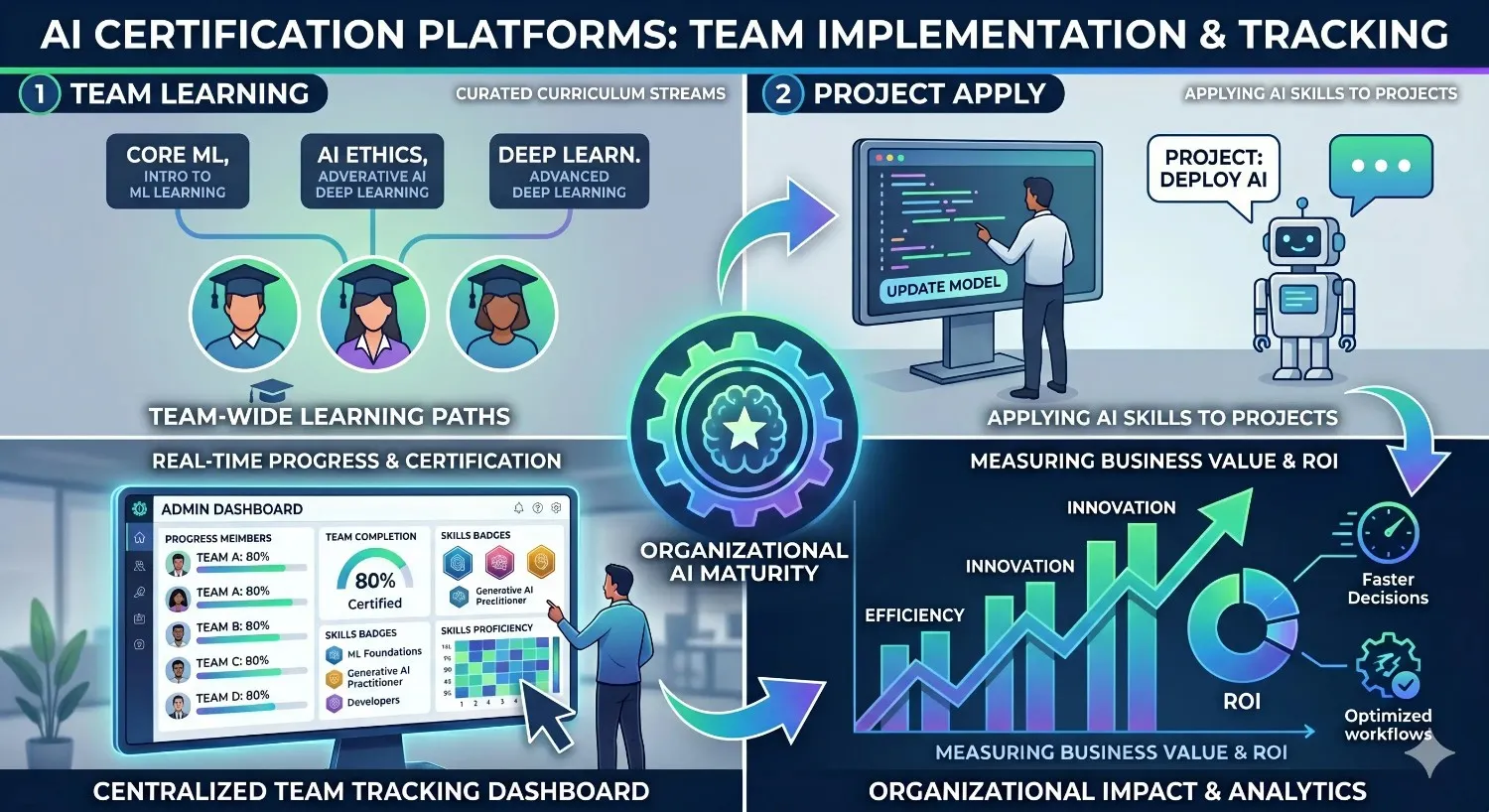 Which AI Certification Providers Support Team-Wide Implementation and Tracking? 