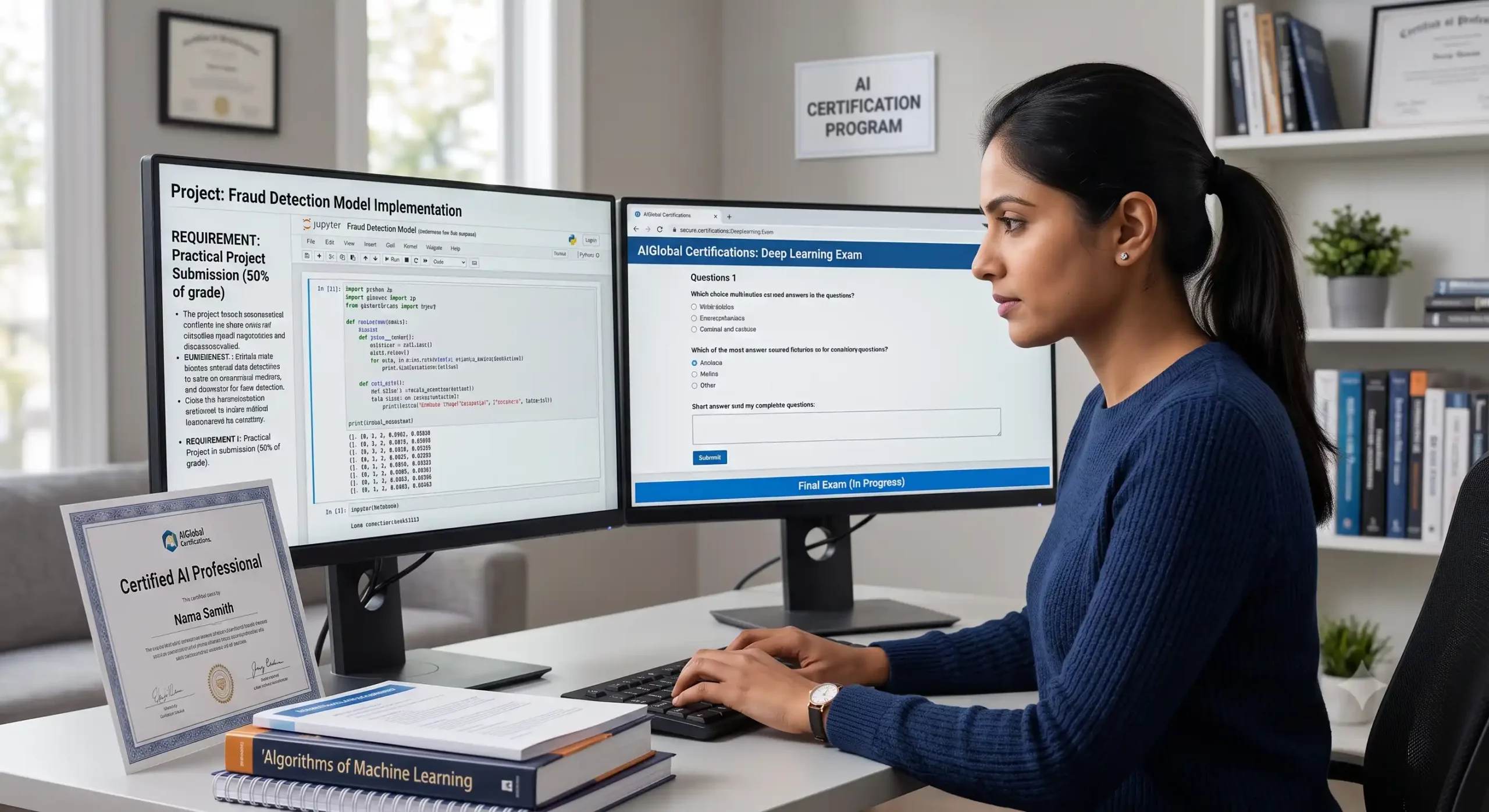 What AI Certification Programs Combine Practical Projects with Formal Exams? 
